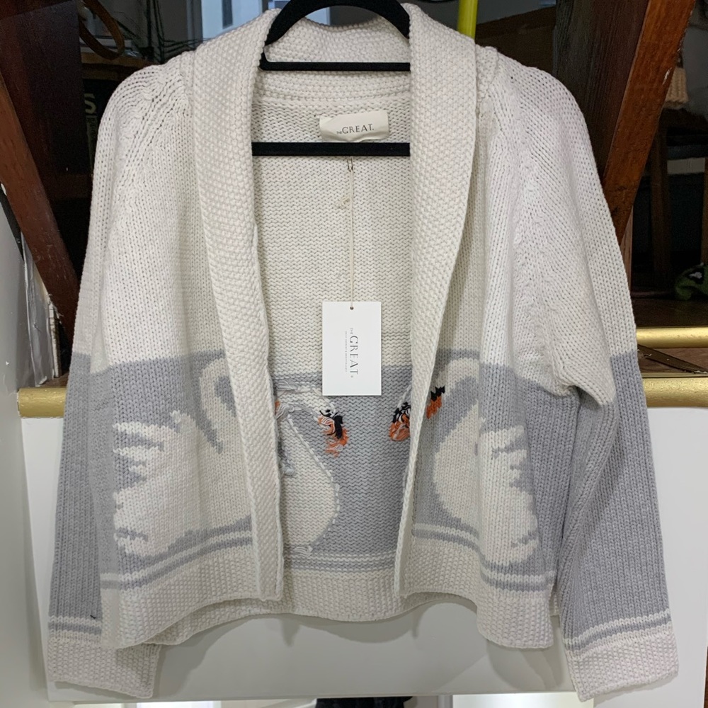 The Great. Swan cardigan size 2 Medium
